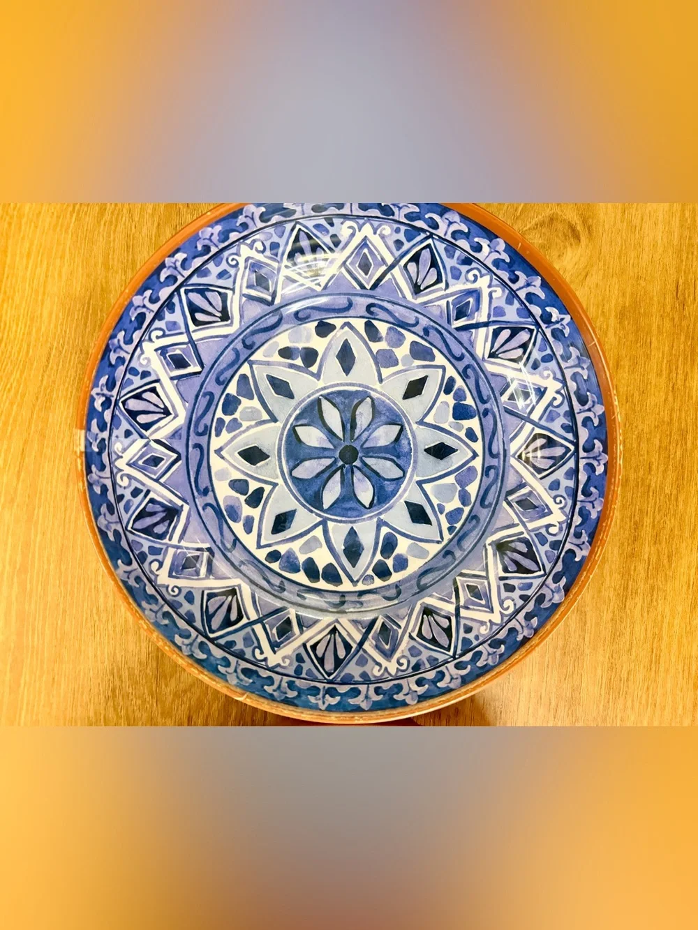 Tommy Bahama Mandala Blue Pattern melamine Bowls Set of 2 Outdoor Patio 8